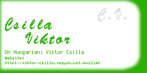 csilla viktor business card
